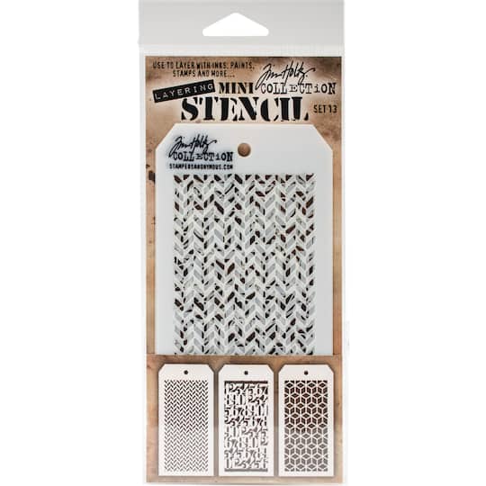 Stampers Anonymous Tim Holtz&#xAE; Mini Layered Stencil Set #13